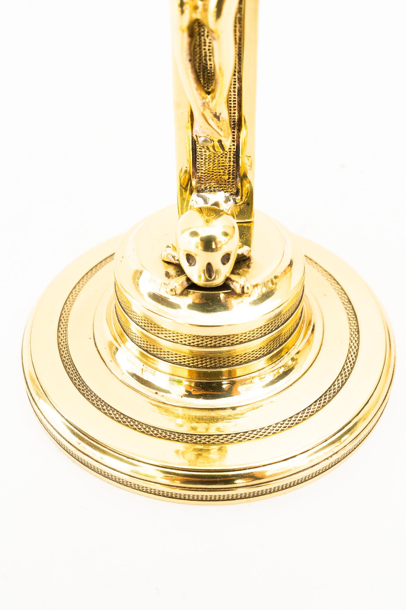 Brass Art Deco brass cross around 1920s For Sale