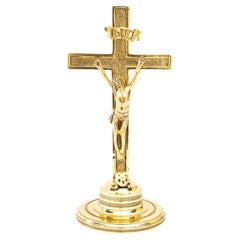Art Deco brass cross around 1920s