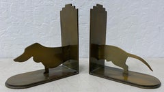 Art Deco Brass "Dachshund" Bookends, circa 1930