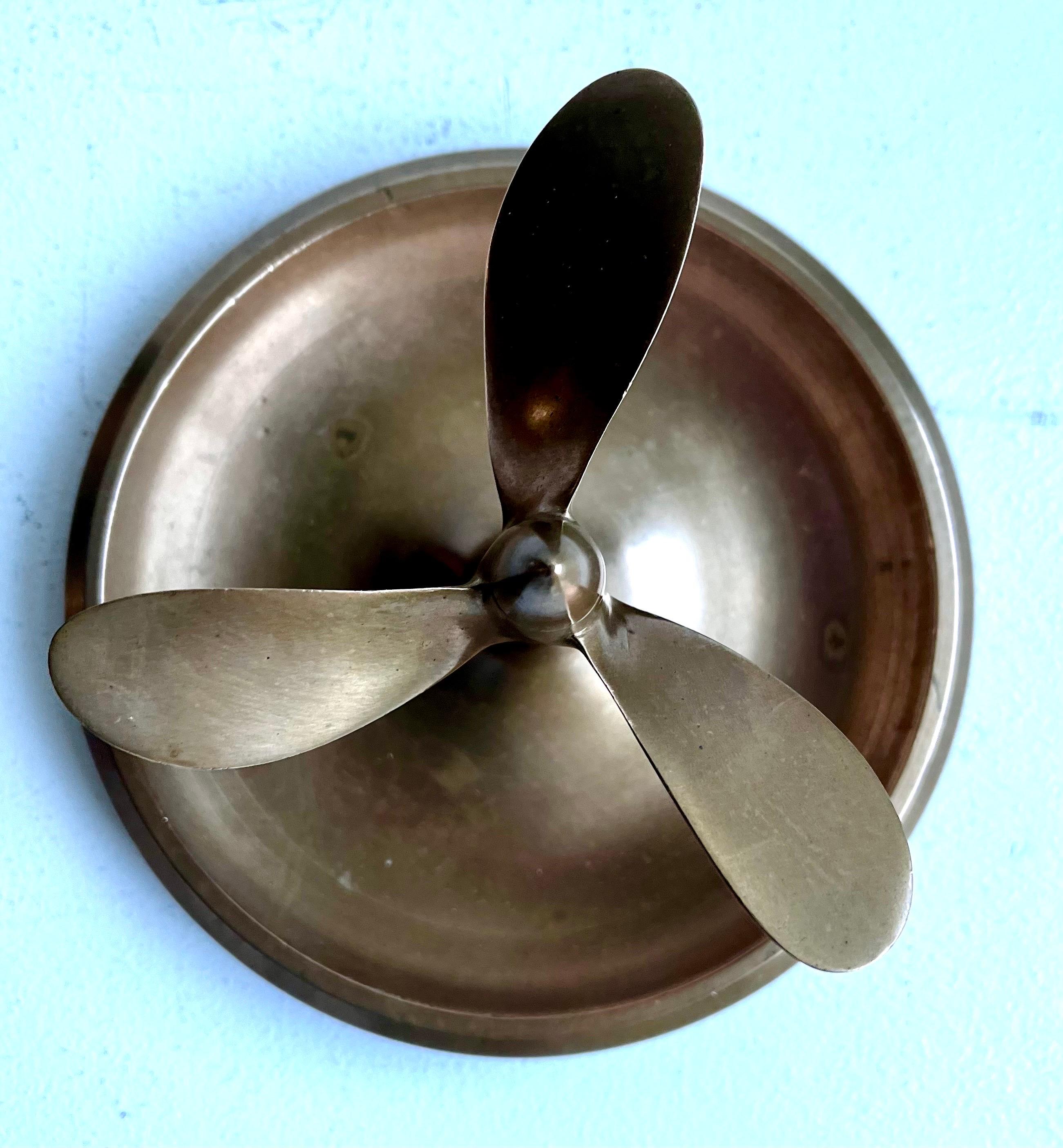 Art Deco Brass Decorative Catchall with Propeller, c. 1930 For Sale 11