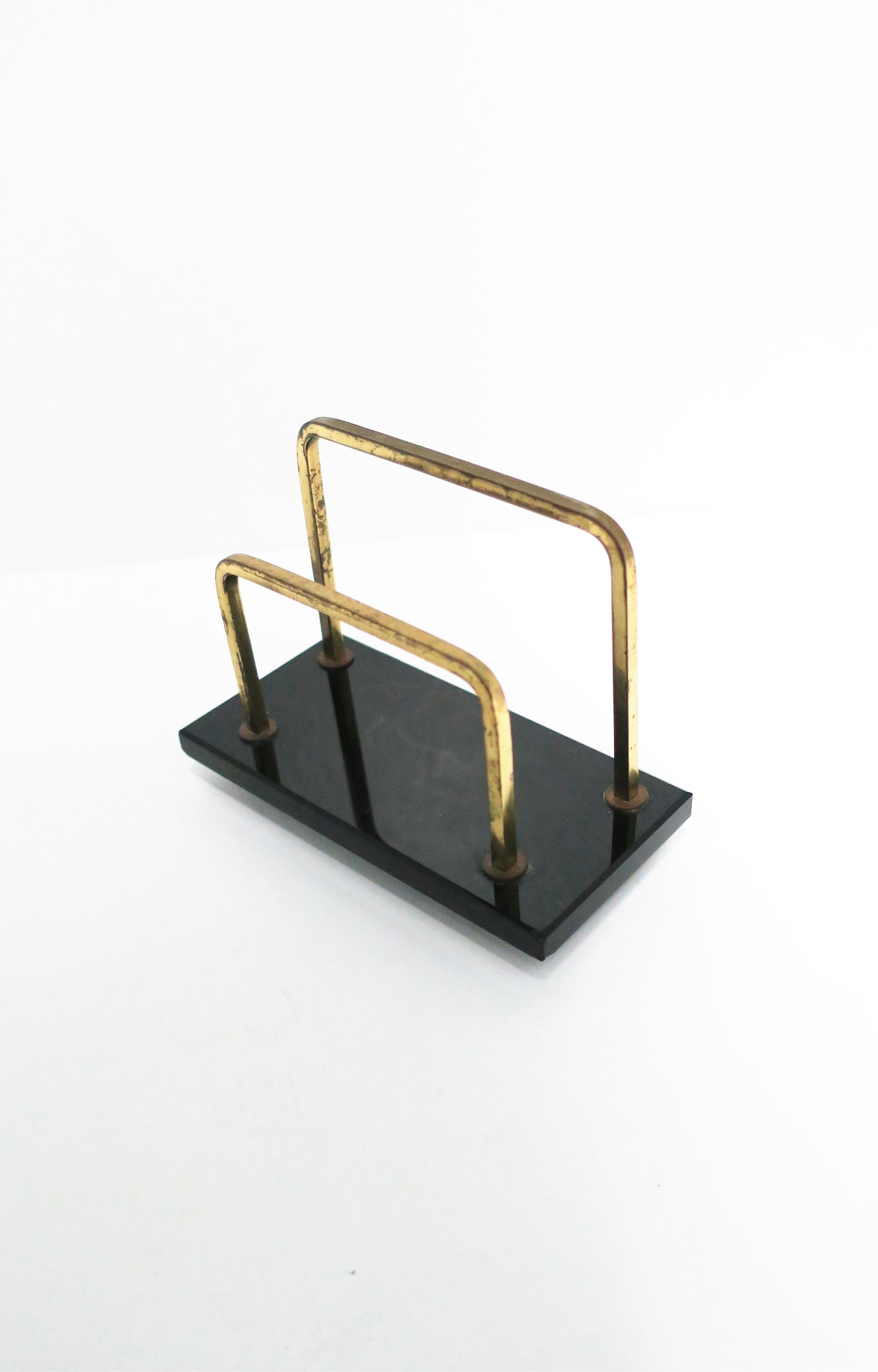 Vintage 1970's Letter Holder Hipster Desk Decor Jungenstil Art Deco Gold Brass Retro Office Supplies Coral Gimp Wire Coil