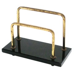 Art Deco Brass Desk Letter Holder, ca. Early 20th Century