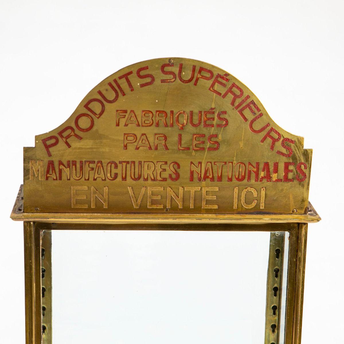 Laiton Vitrine Art Déco en laiton, France en vente