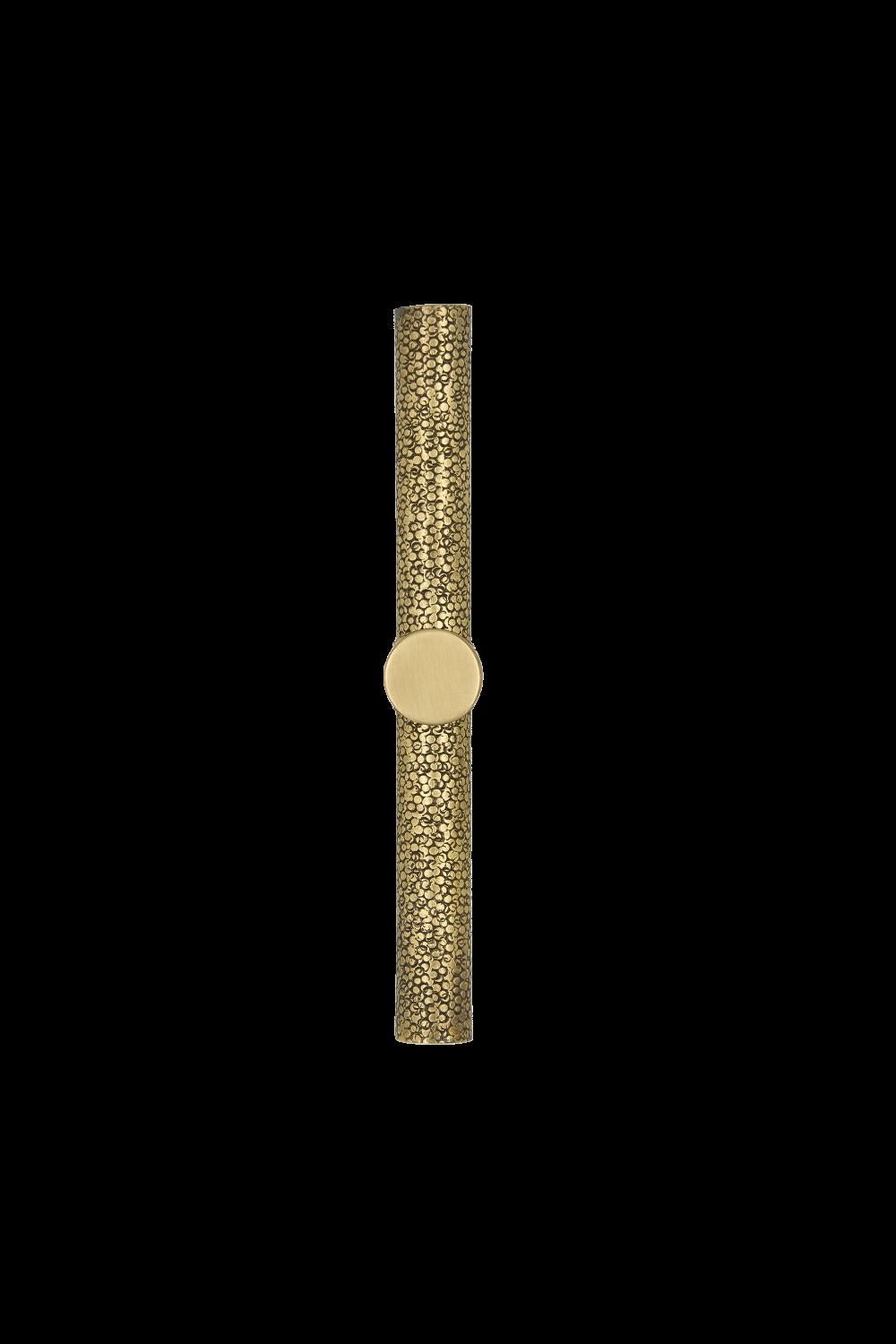 Art Deco brass drawer pull – hammered shagreen-effect brass, 12 cm In New Condition For Sale In Marrakech, MA
