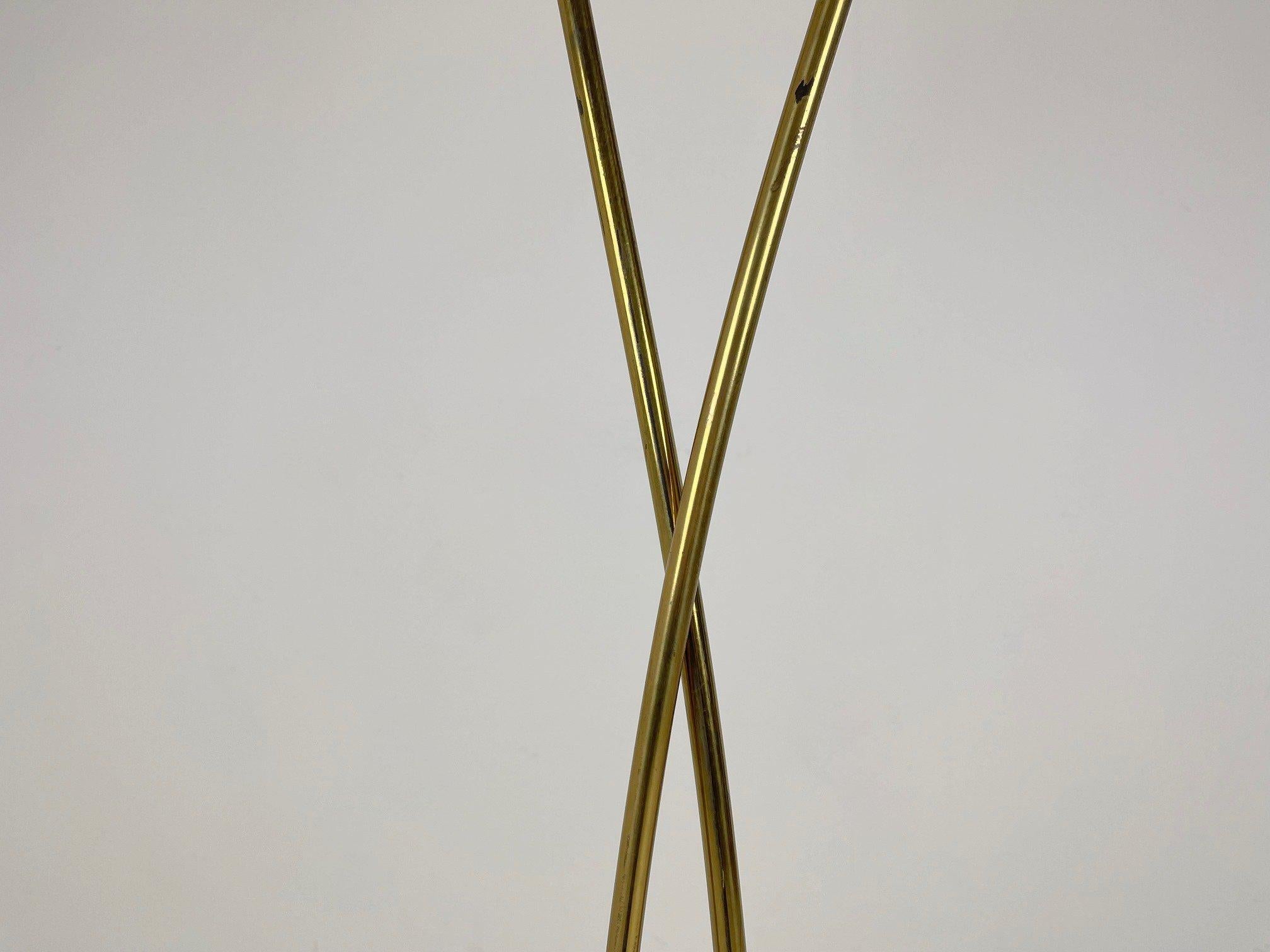 20th Century Art Deco Brass Floor Lamp, 1930's For Sale