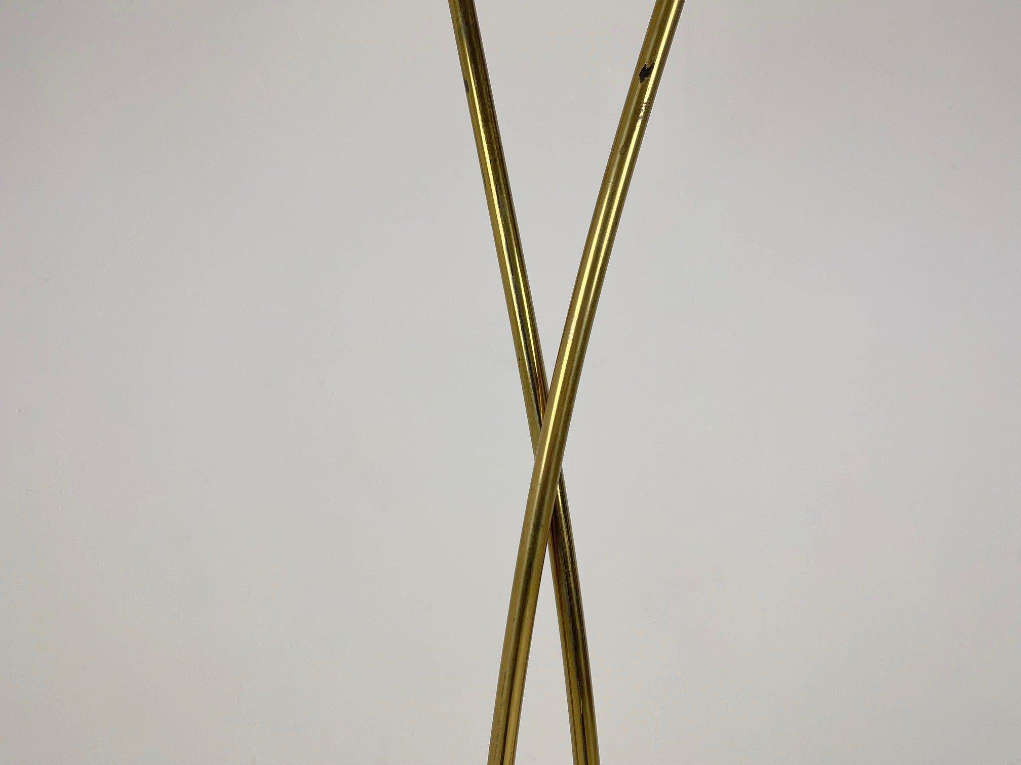 Lampada da terra in ottone Art Deco, anni '30 In condizioni buone in vendita a Praha, CZ