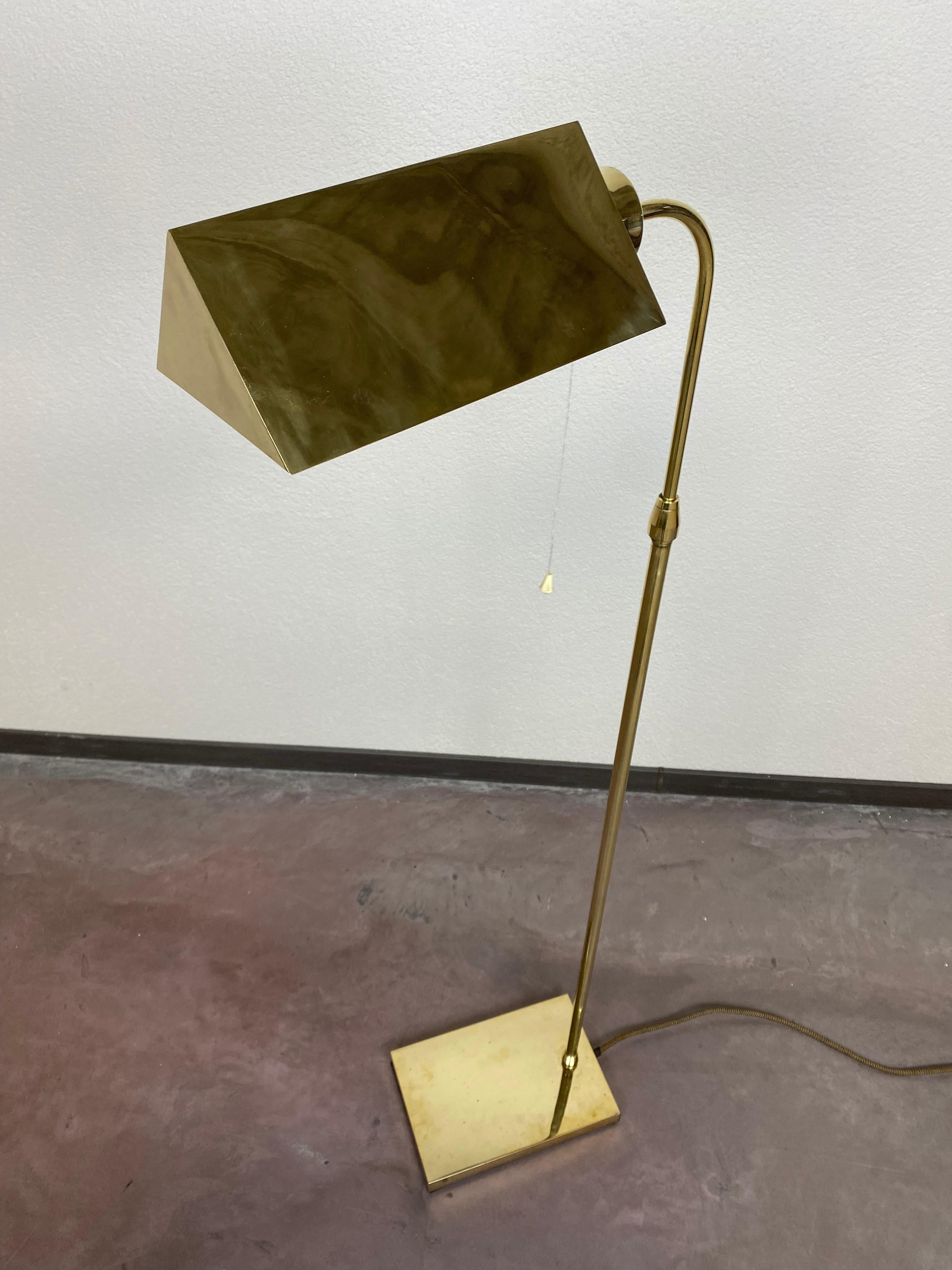 Art Deco Brass Floor Lamp by Franta Aníž For Sale 6