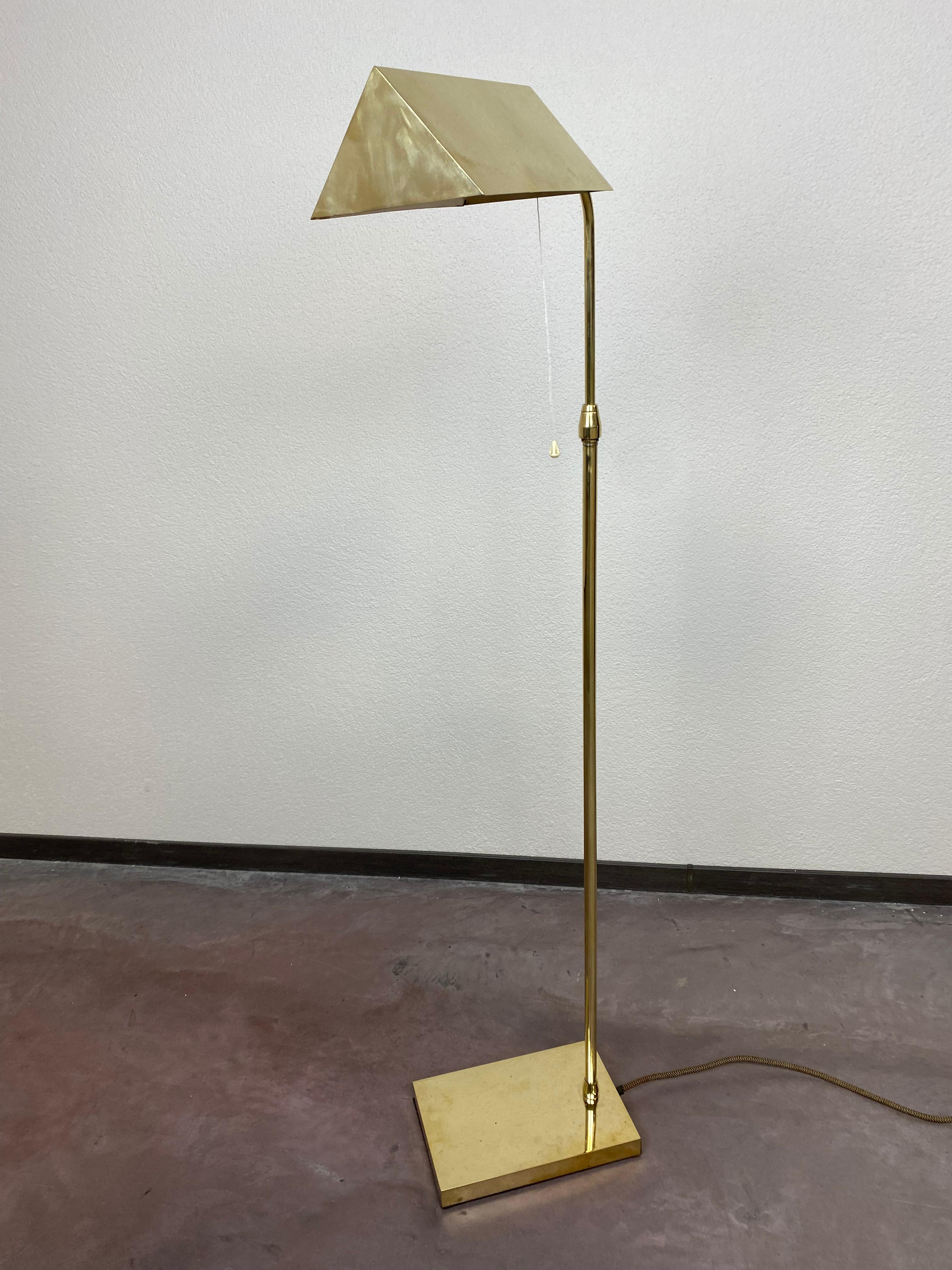 Art Deco Brass Floor Lamp by Franta Aníž For Sale 1