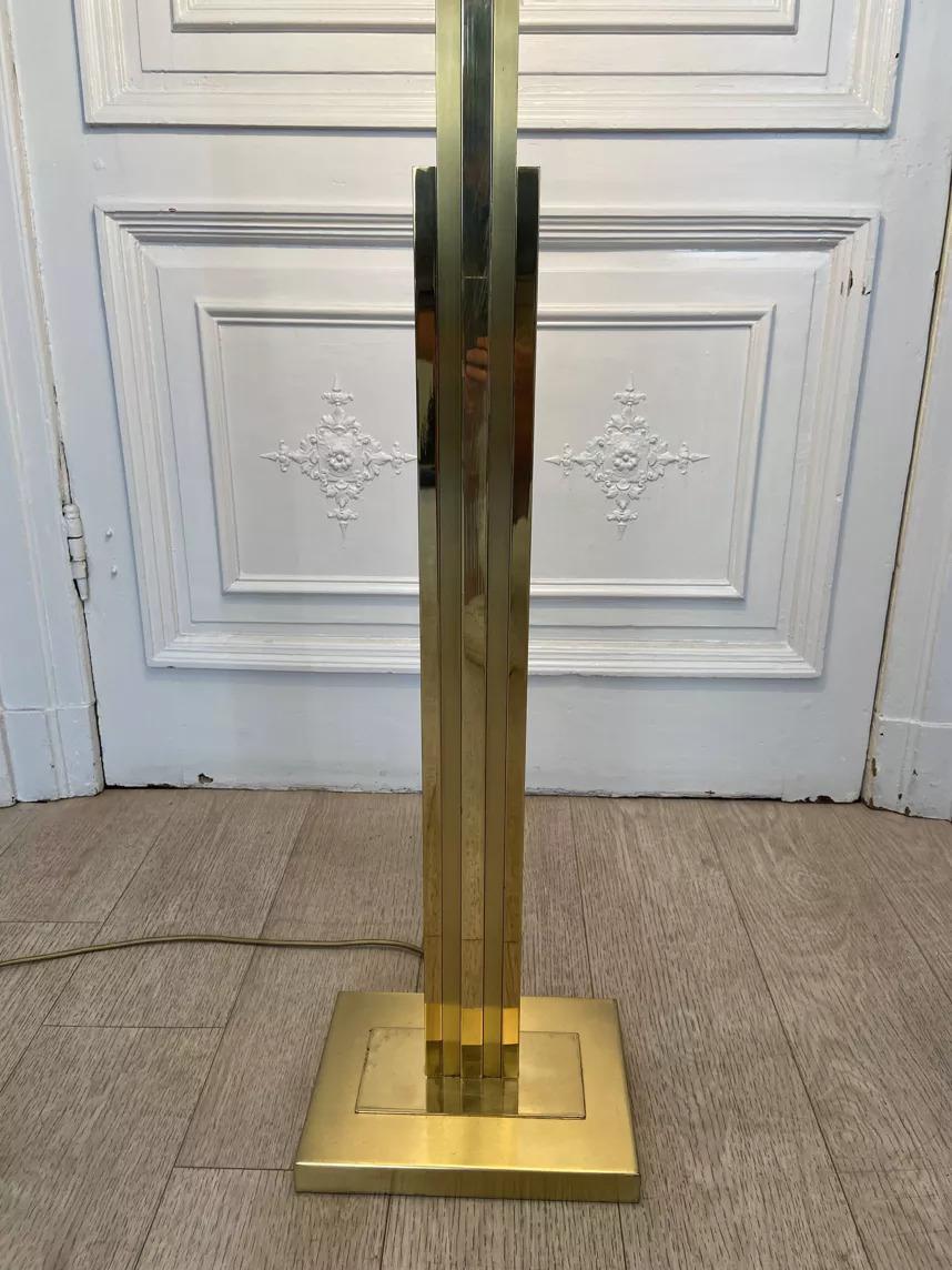 Art Deco brass floor lamp In Good Condition For Sale In Brussels , BE