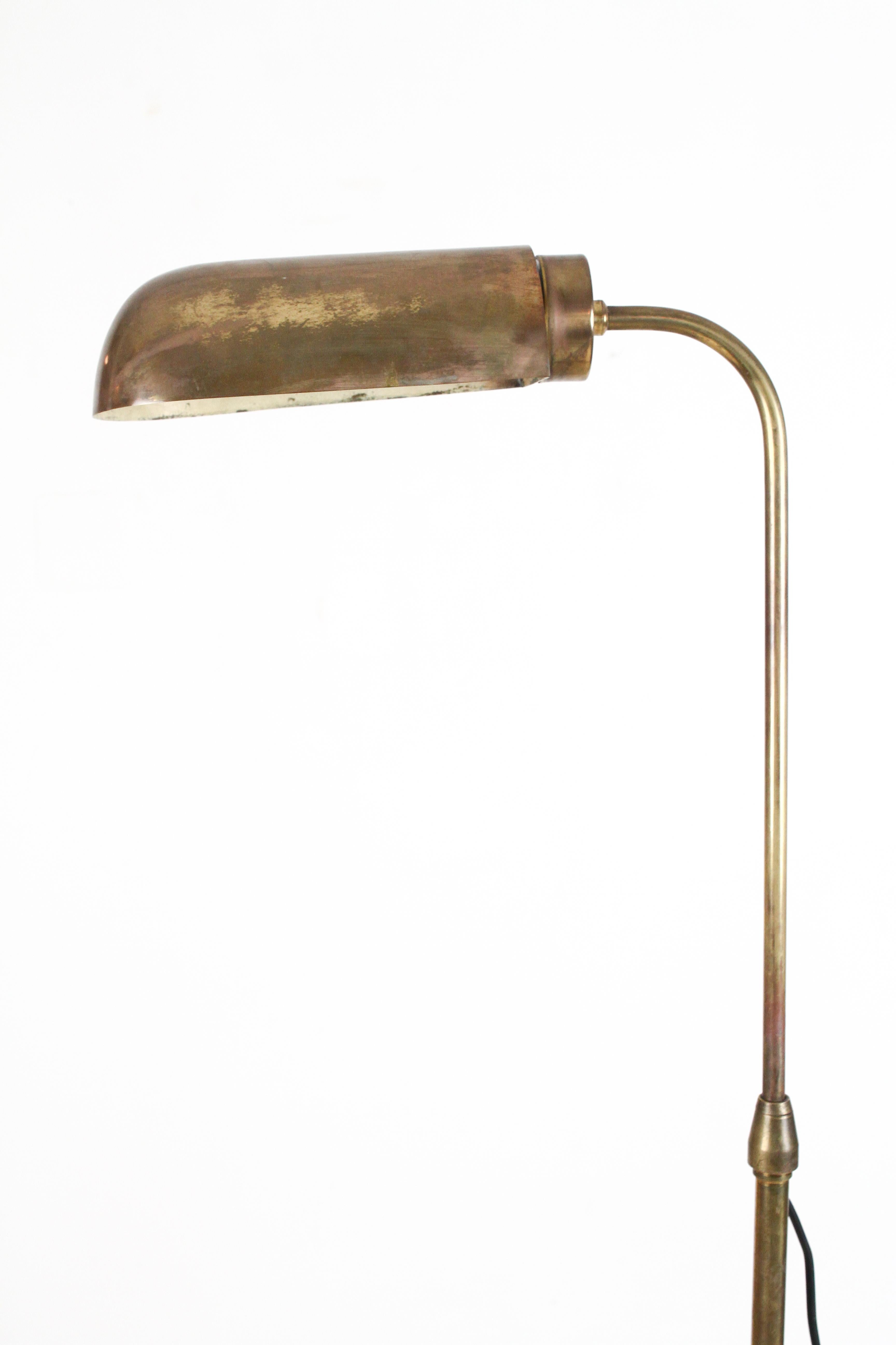 20th Century Art Deco Brass Floor Lamp