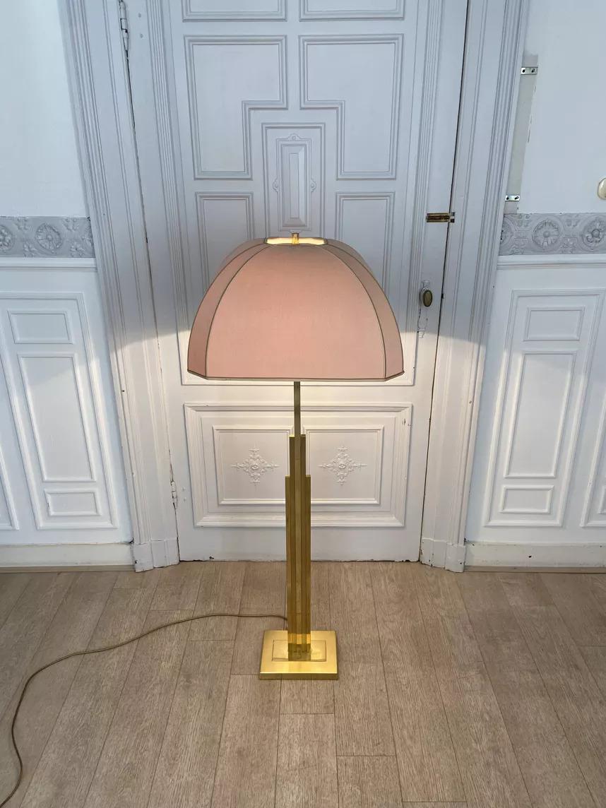 Art Deco brass floor lamp For Sale 2