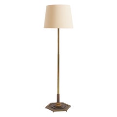 Art Deco Brass Floor Lamp