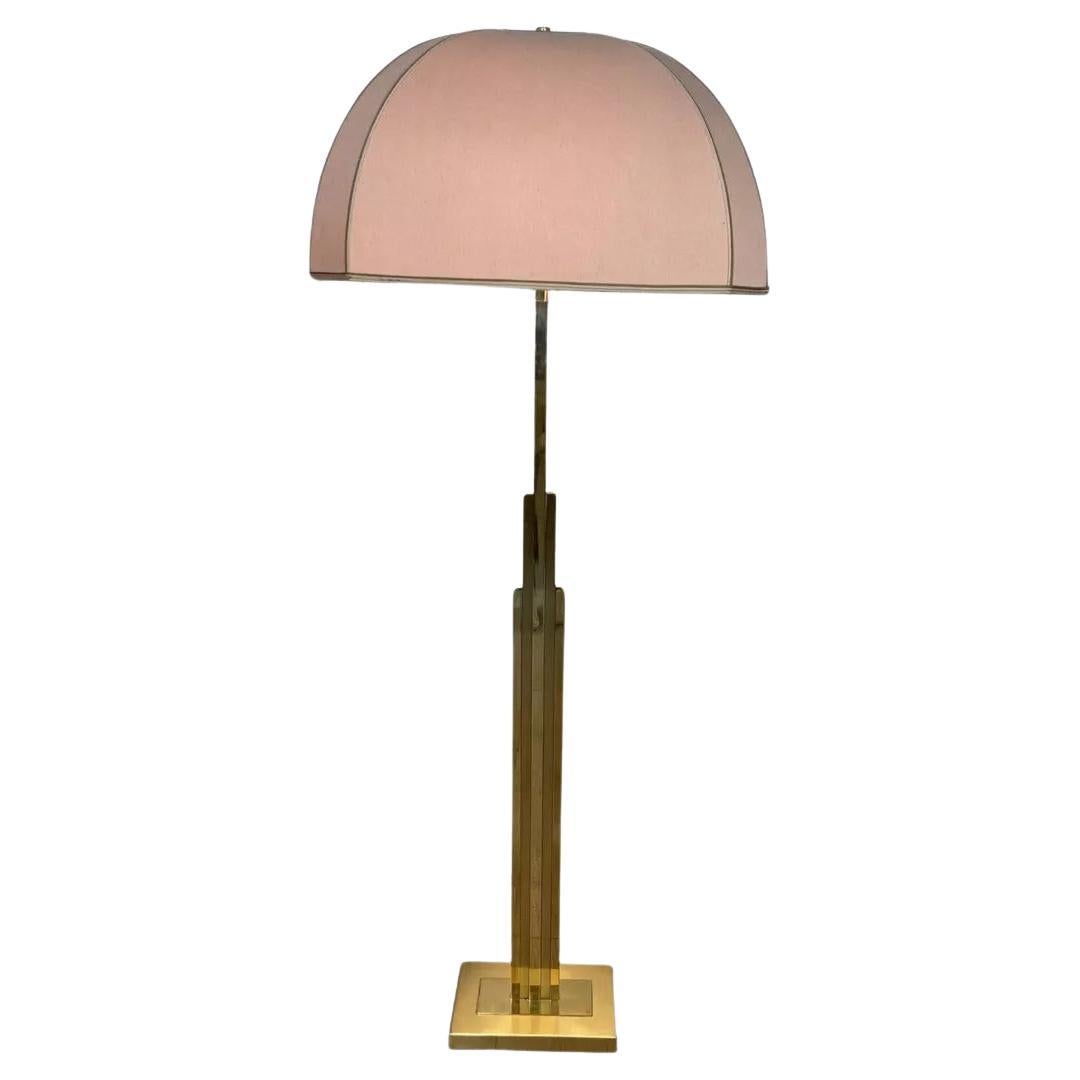 Art Deco brass floor lamp For Sale
