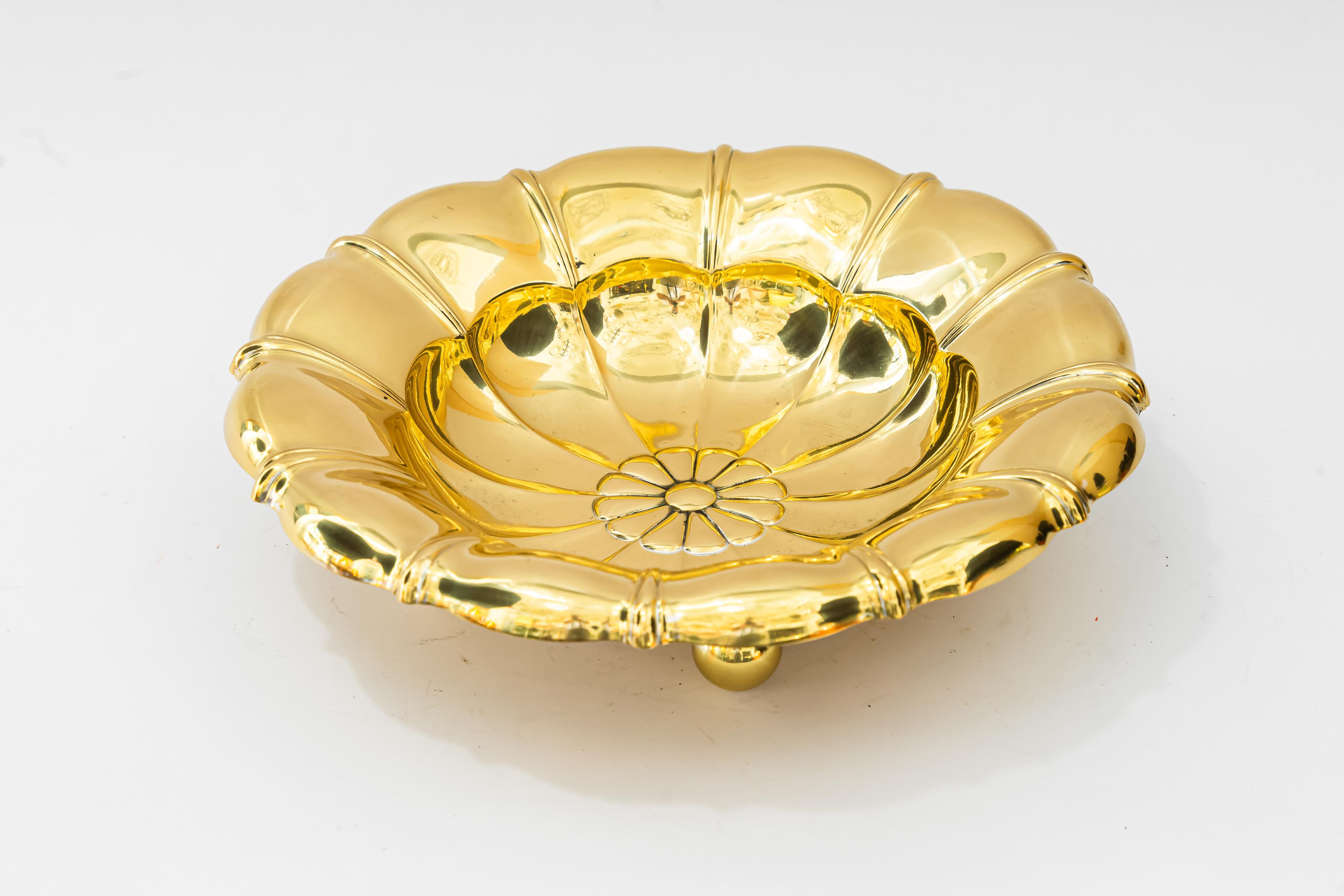 Art Deco Brass fruit bowl vienna around 1920s
Brass polished and stove enameled

