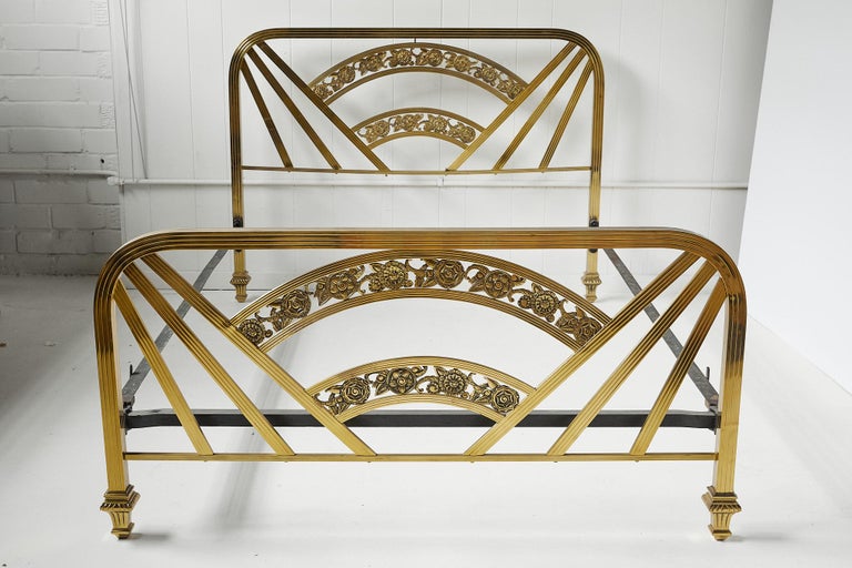 Art Deco Brass Full Size Bed Frame at 1stDibs art deco bed frames