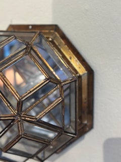 Art Deco Brass & Glass Wall Sconce