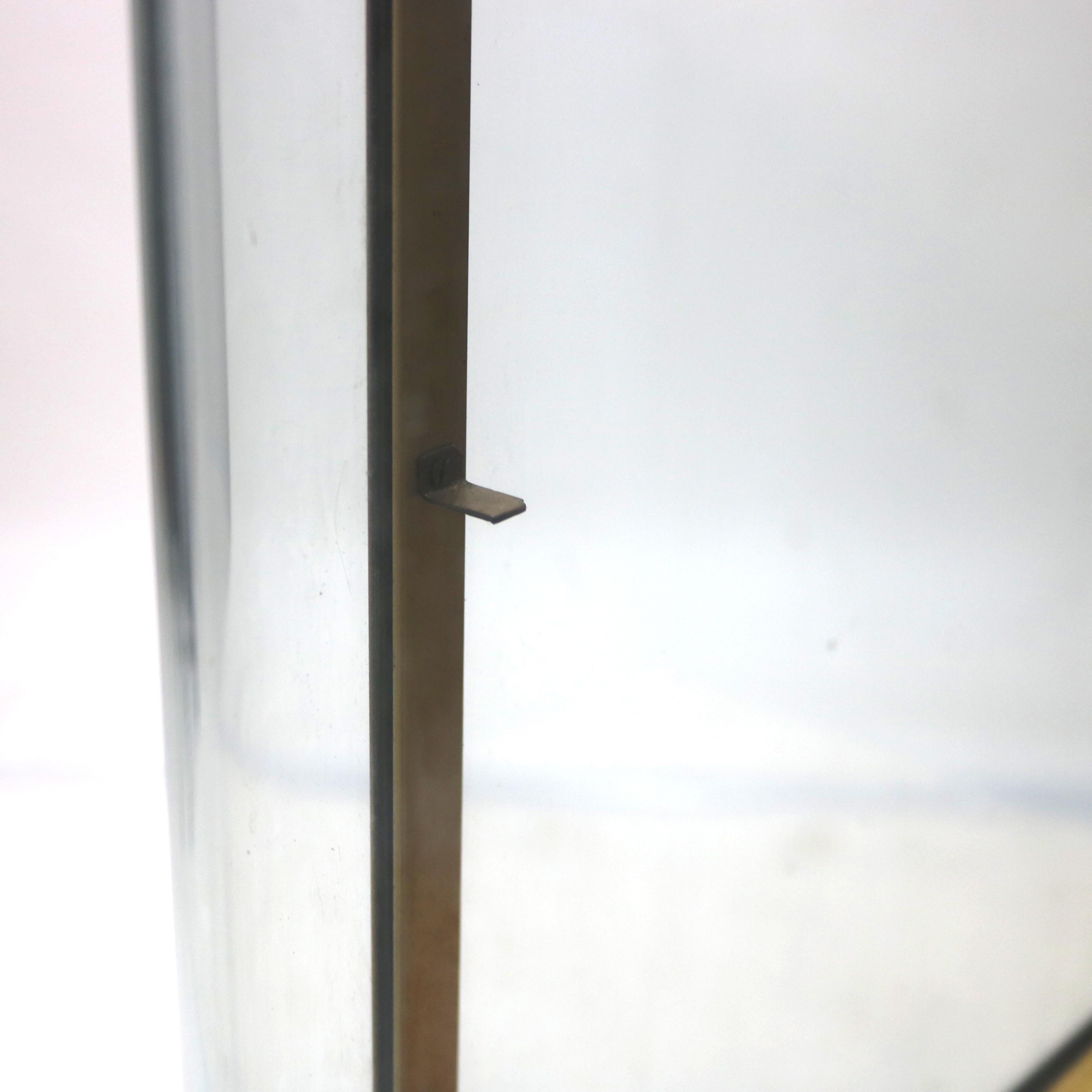 Art Deco Brass & Glass Watch Advertising Display Cabinet with Wooden Base C1940 5