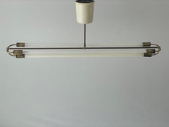 Lampada da soffitto industriale in ottone Art Deco di Kaiser and Co., anni '30, Germania
