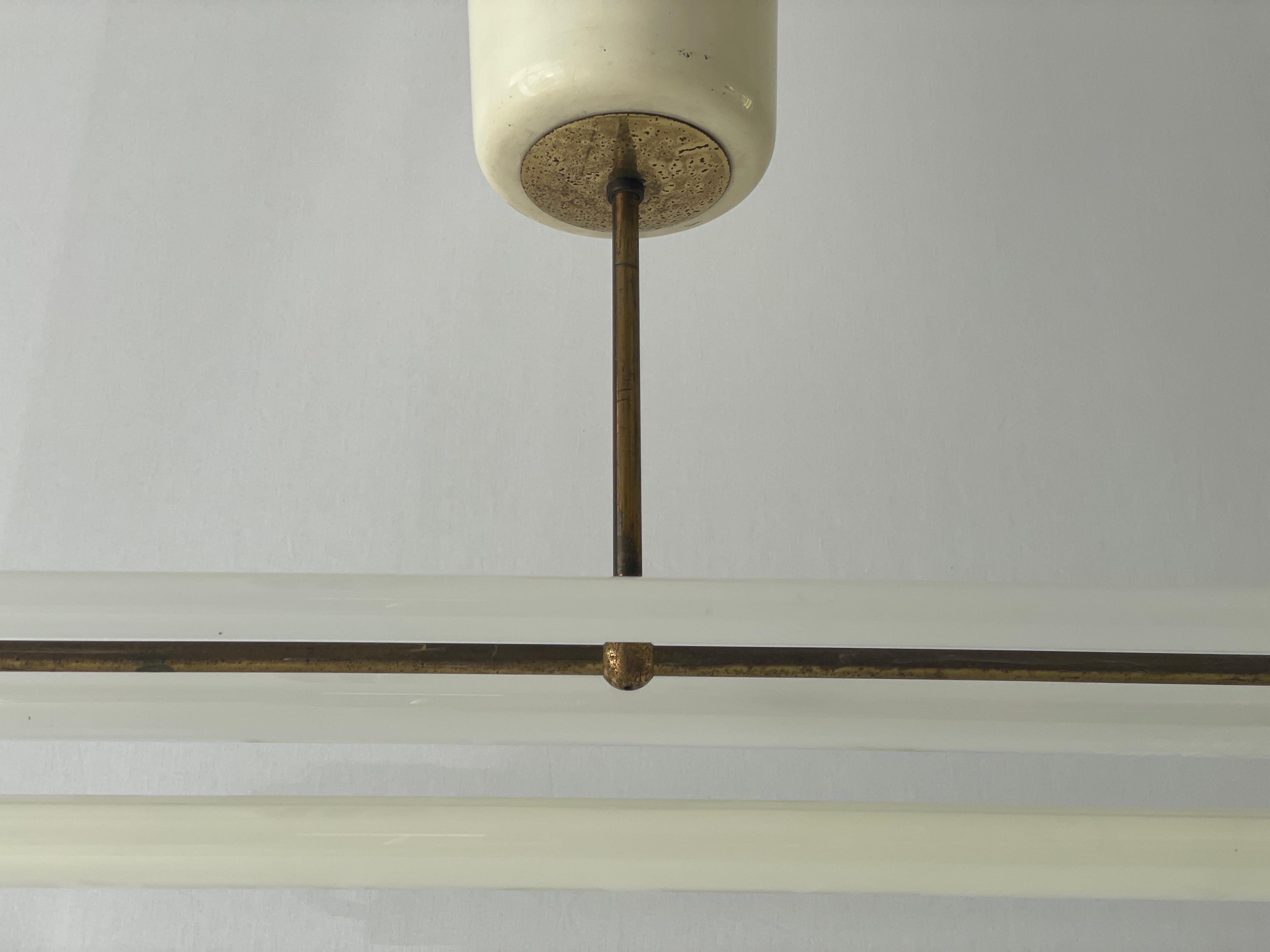 Mid-20th Century Art Deco Brass Industrial Ceiling Lamp by Kaiser & Co., 1930s, Germany For Sale