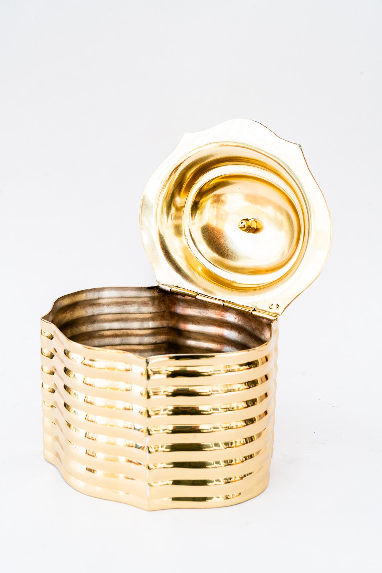 Art Deco brass Jewelry Box around 1920s im Angebot 2