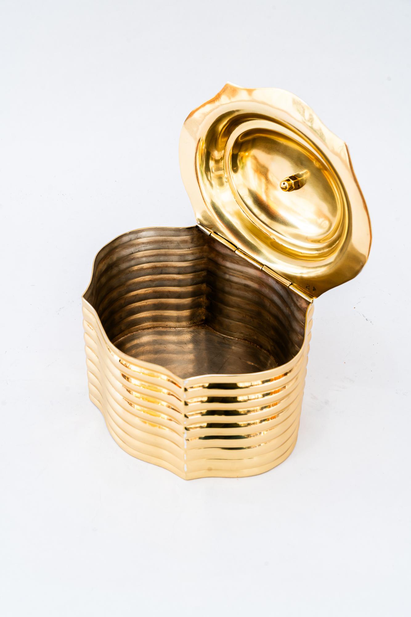 Art Deco brass Jewelry Box around 1920s im Angebot 3