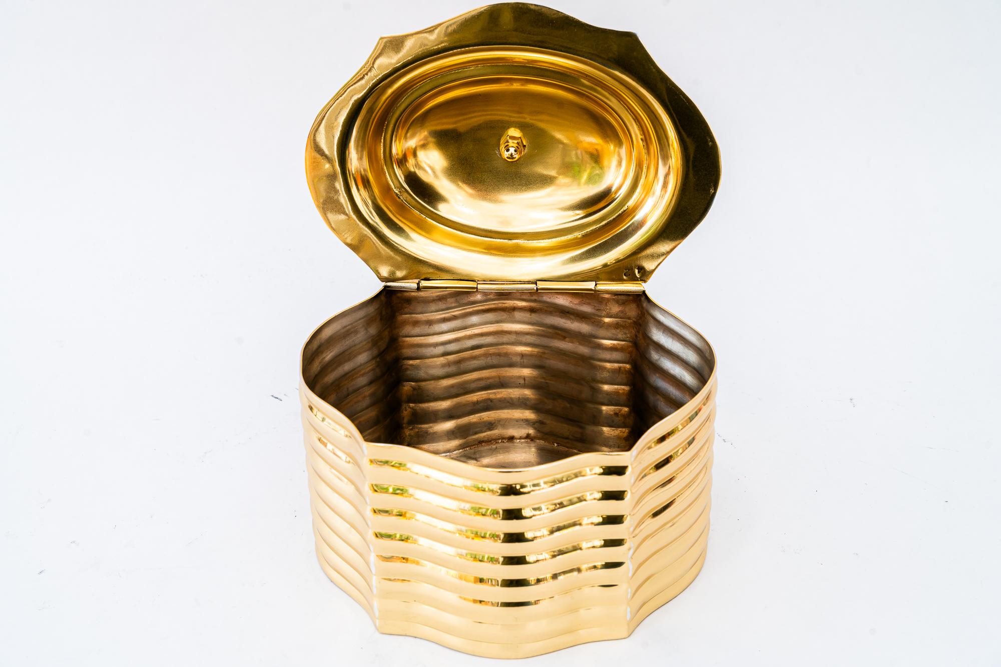 Art Deco brass Jewelry Box around 1920s im Angebot 5