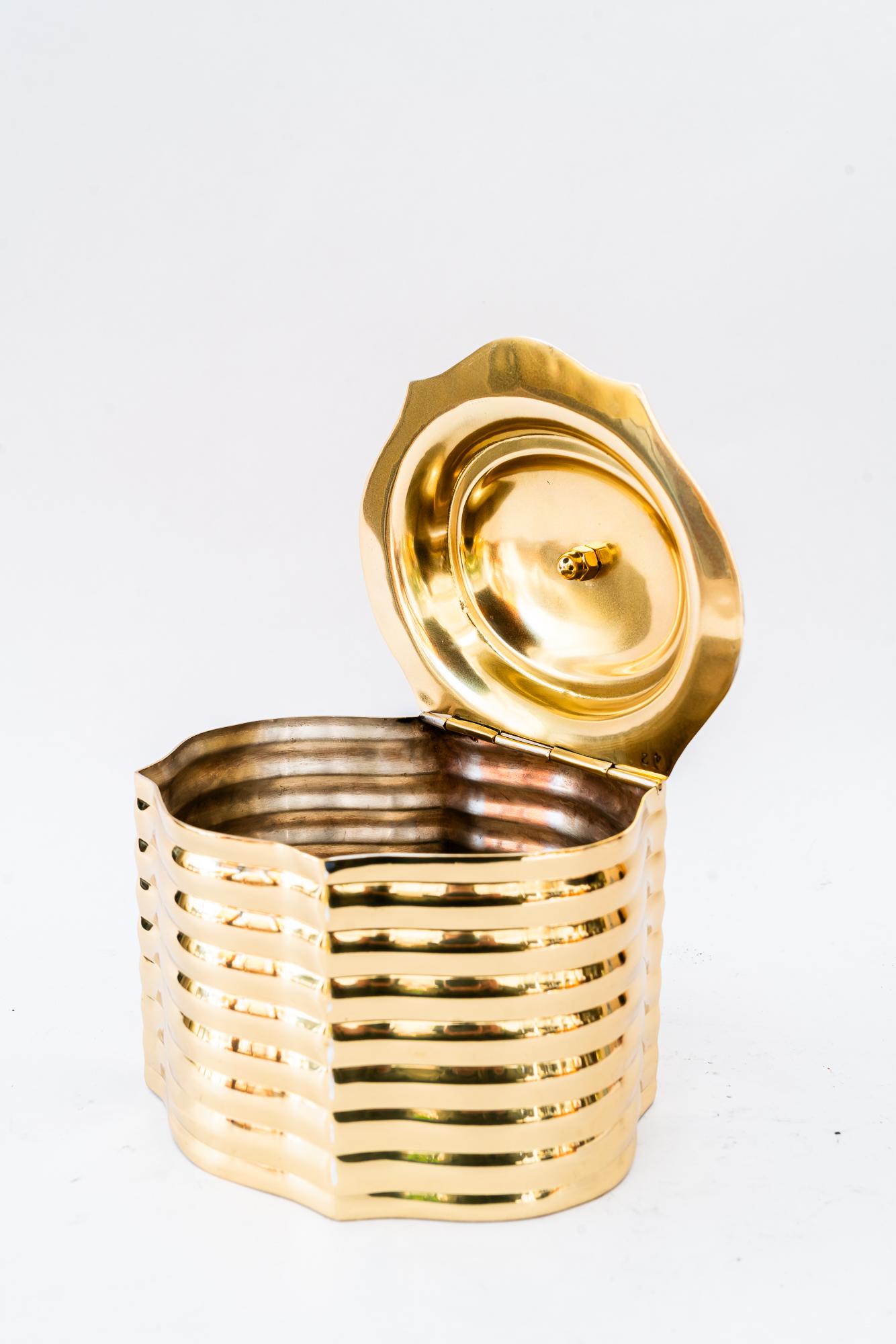 Art Deco brass Jewelry Box around 1920s (Österreichisch) im Angebot