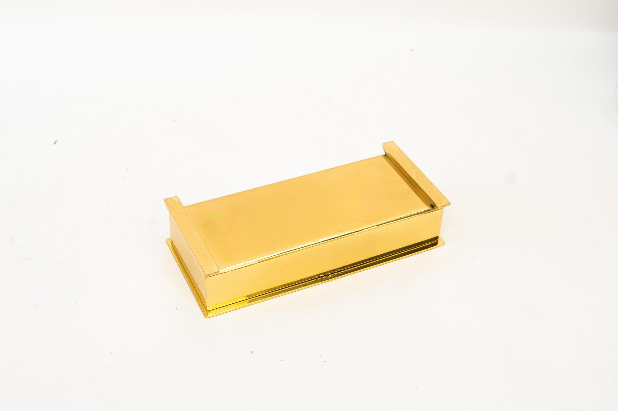 Art Deco brass Jewelry Box vienna around 1920s For Sale 4