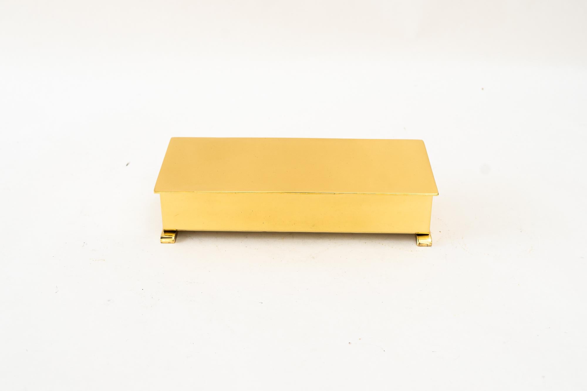 Austrian Art Deco brass Jewelry Box vienna around 1920s For Sale