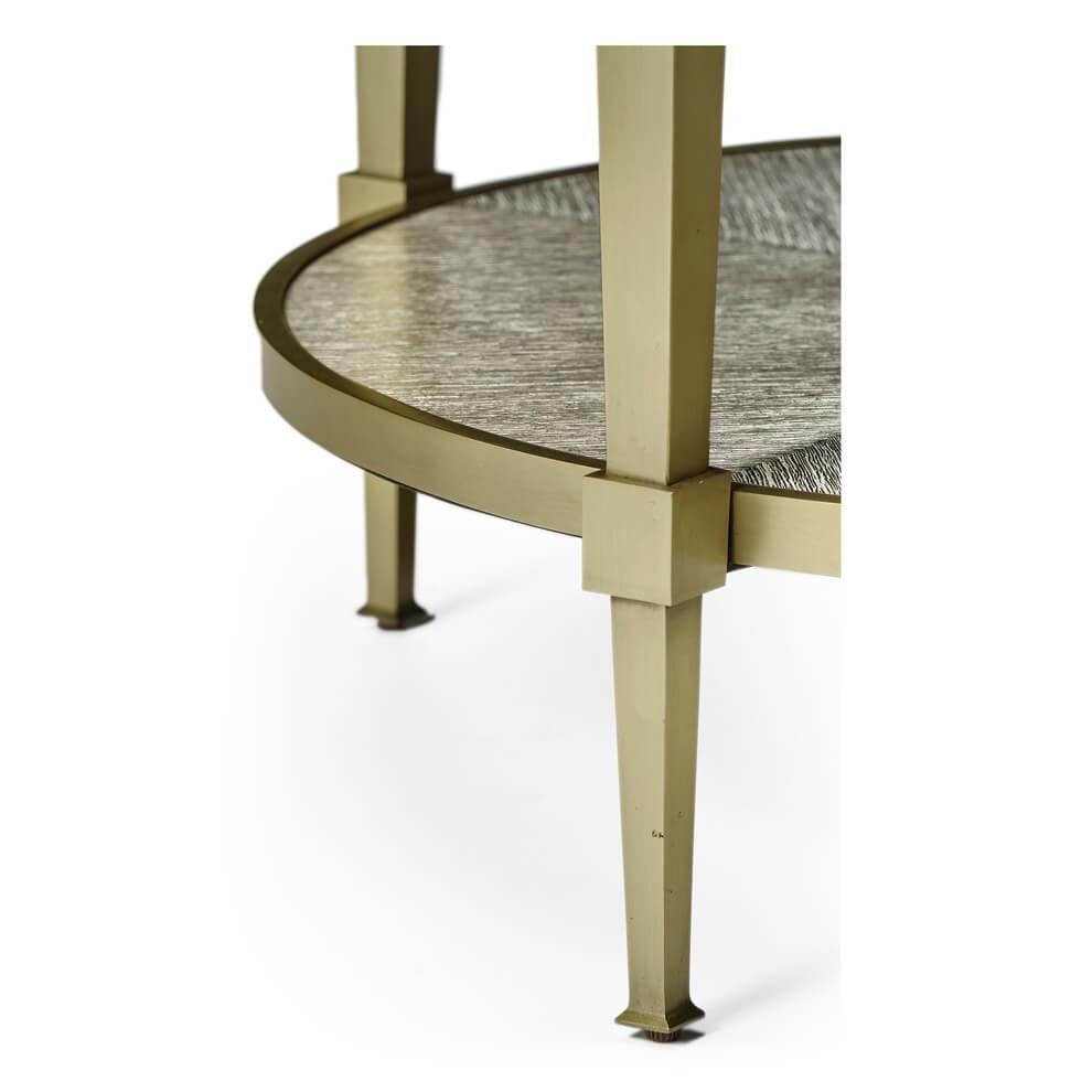 Contemporary Art Deco Brass Lamp Table