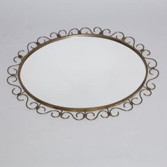 Art Deco brass mirror