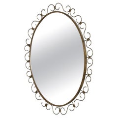 Art Deco brass mirror