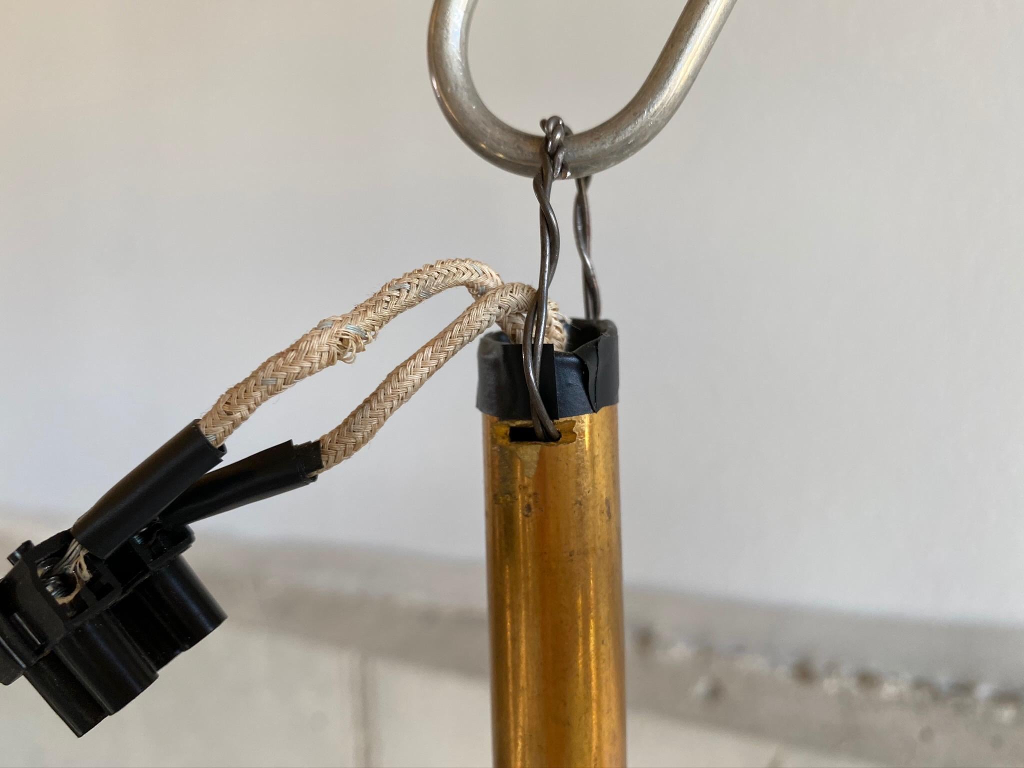 Art Deco Murano Glas Pendant Lamp by Barovier & Toso, 1930s with brass 12
