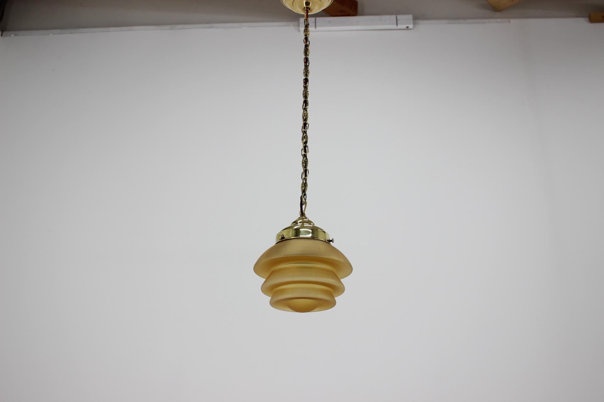 Art Deco Brass Pendant/Patent, 1930s 2