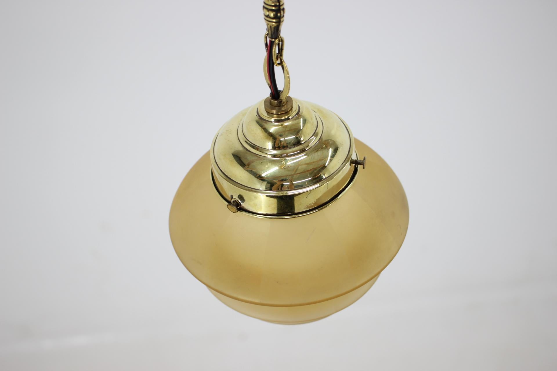 Art Deco Brass Pendant/Patent, 1930s 3