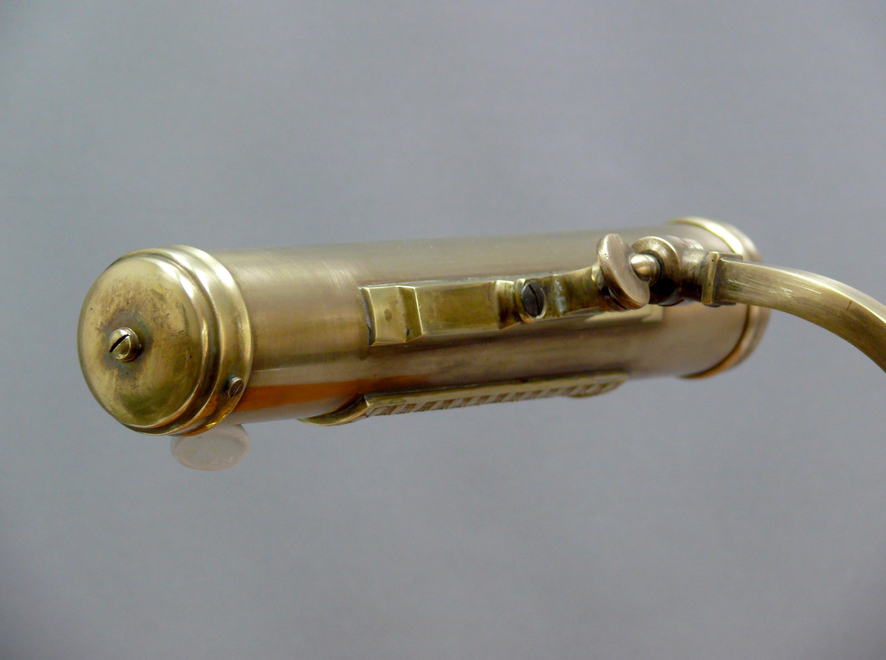 Art Deco Brass Piano Lamp, 1920s siglo XX en venta