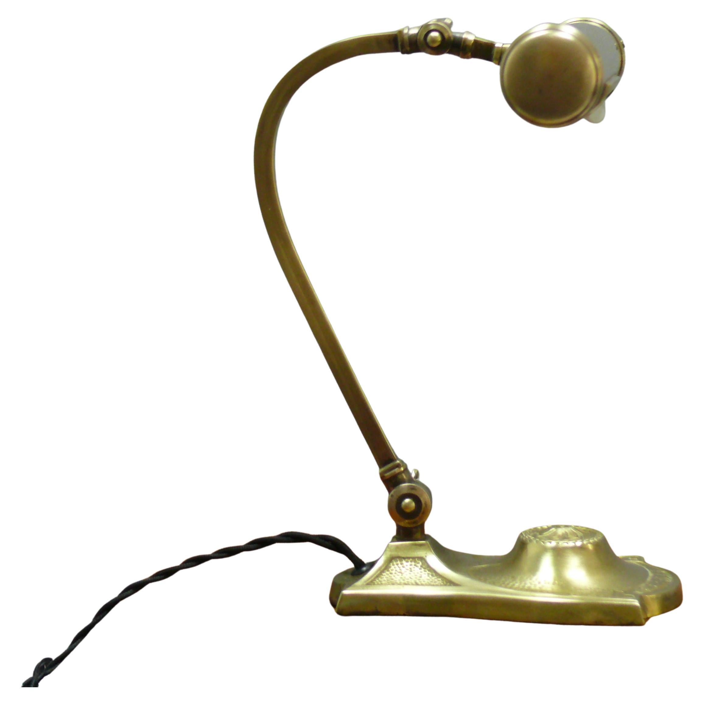 Art Deco Brass Piano Lamp, 1920s