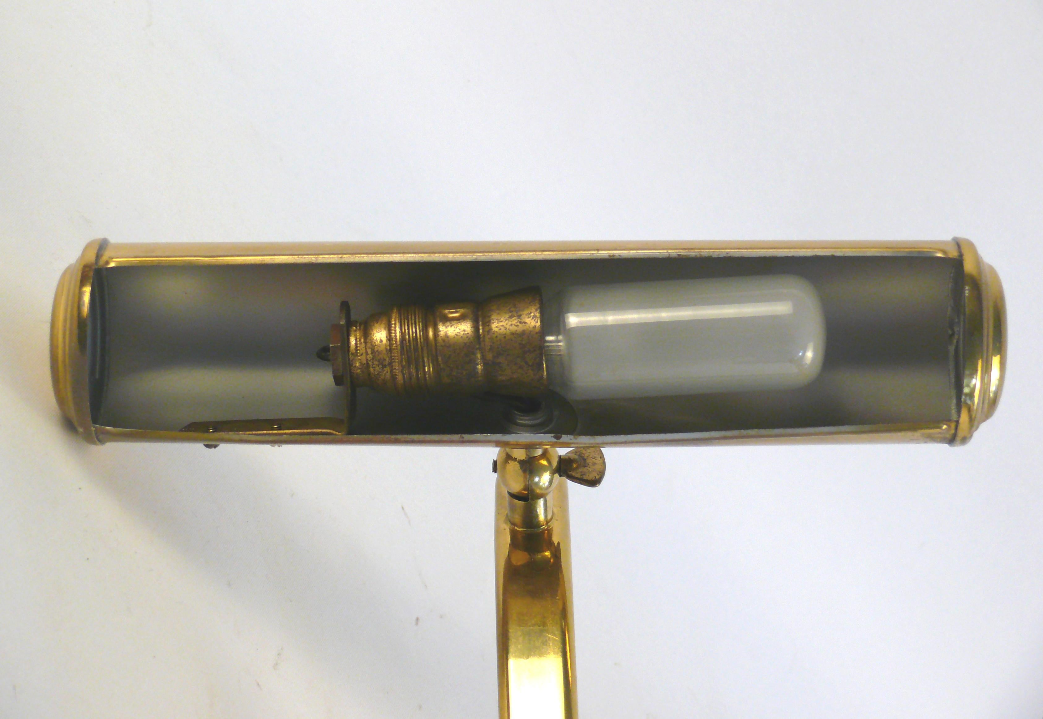 Art Deco Brass Piano Lamp, 1930s 5