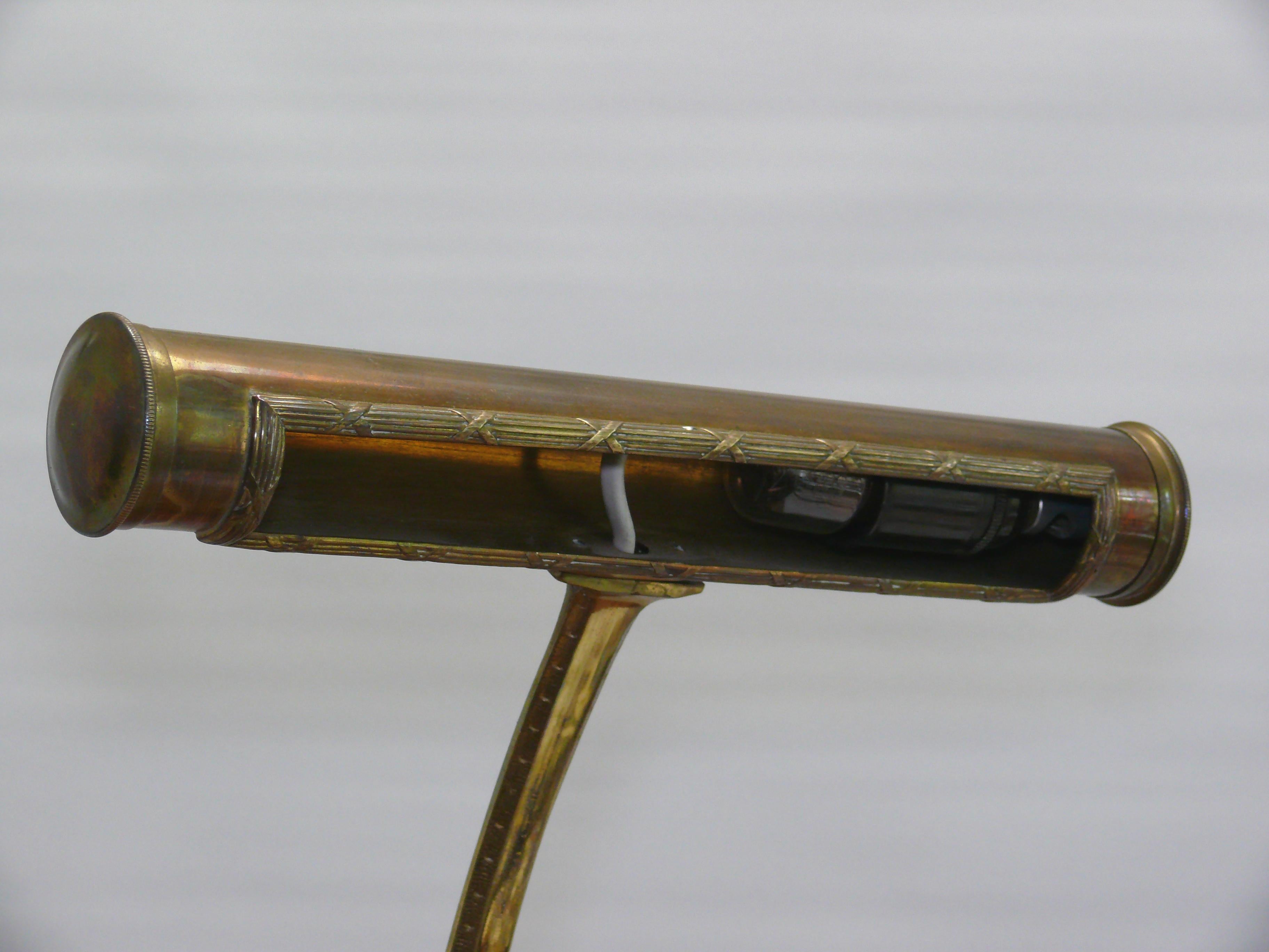 Art Deco Brass Piano Lamp, 1930s 1