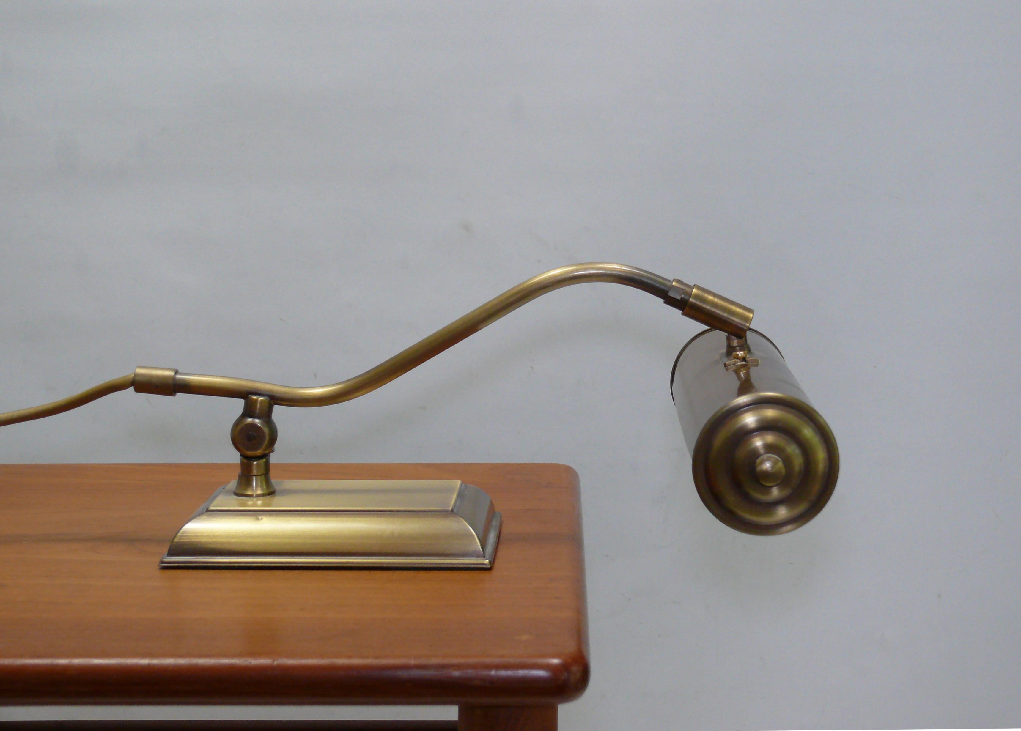 20th Century Art Deco Brass Piano Lamp, Soelken - Germany, 1970s