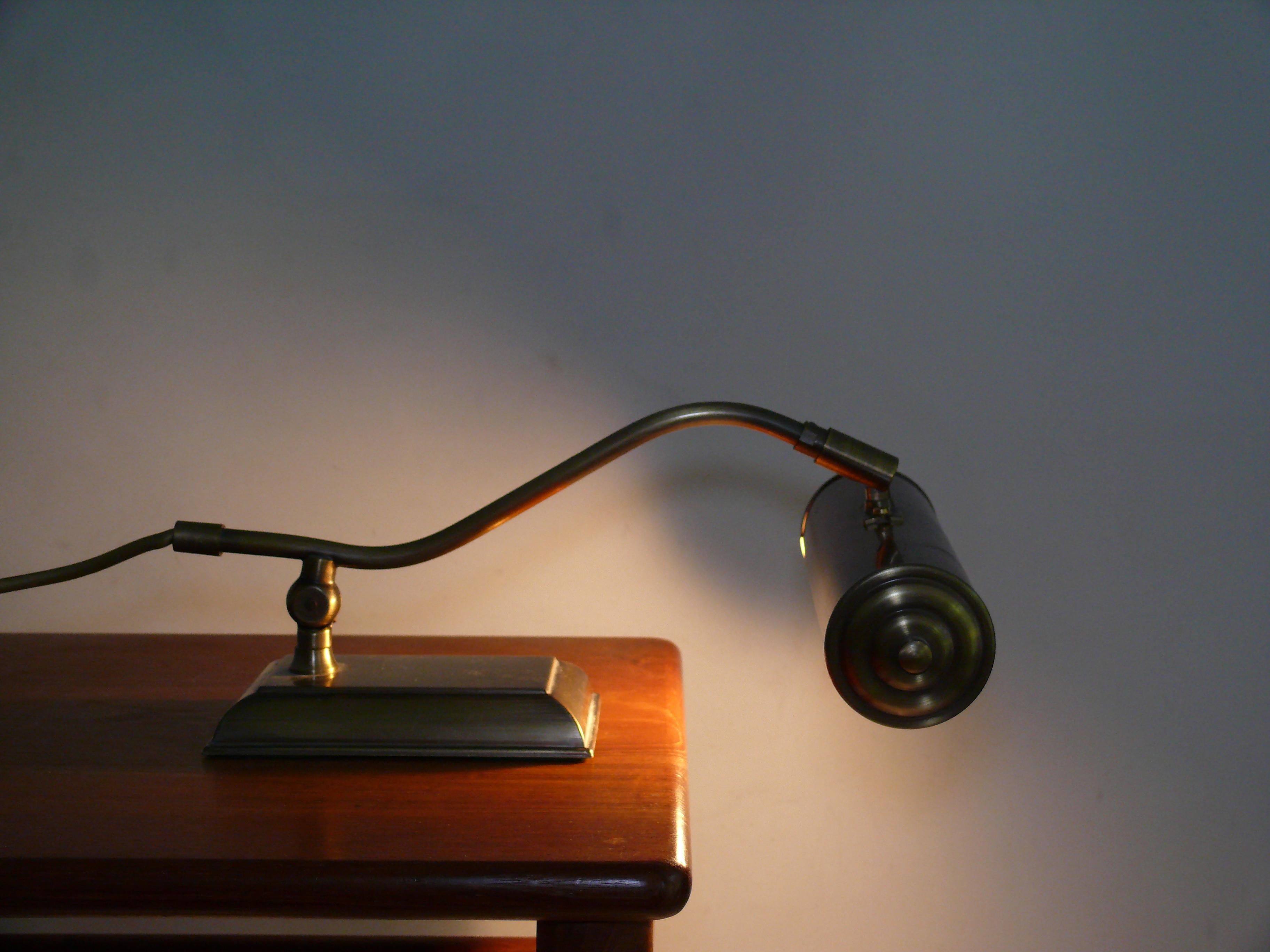 Art Deco Brass Piano Lamp, Soelken - Germany, 1970s 1