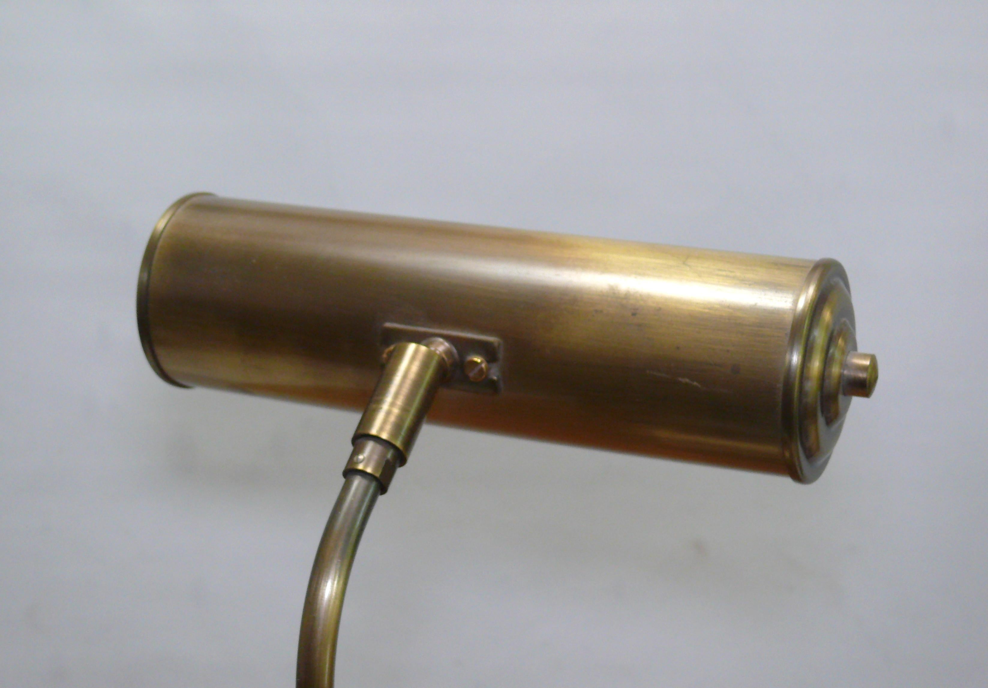 Art Deco Brass Piano Lamp, Soelken - Germany, 1970s 4