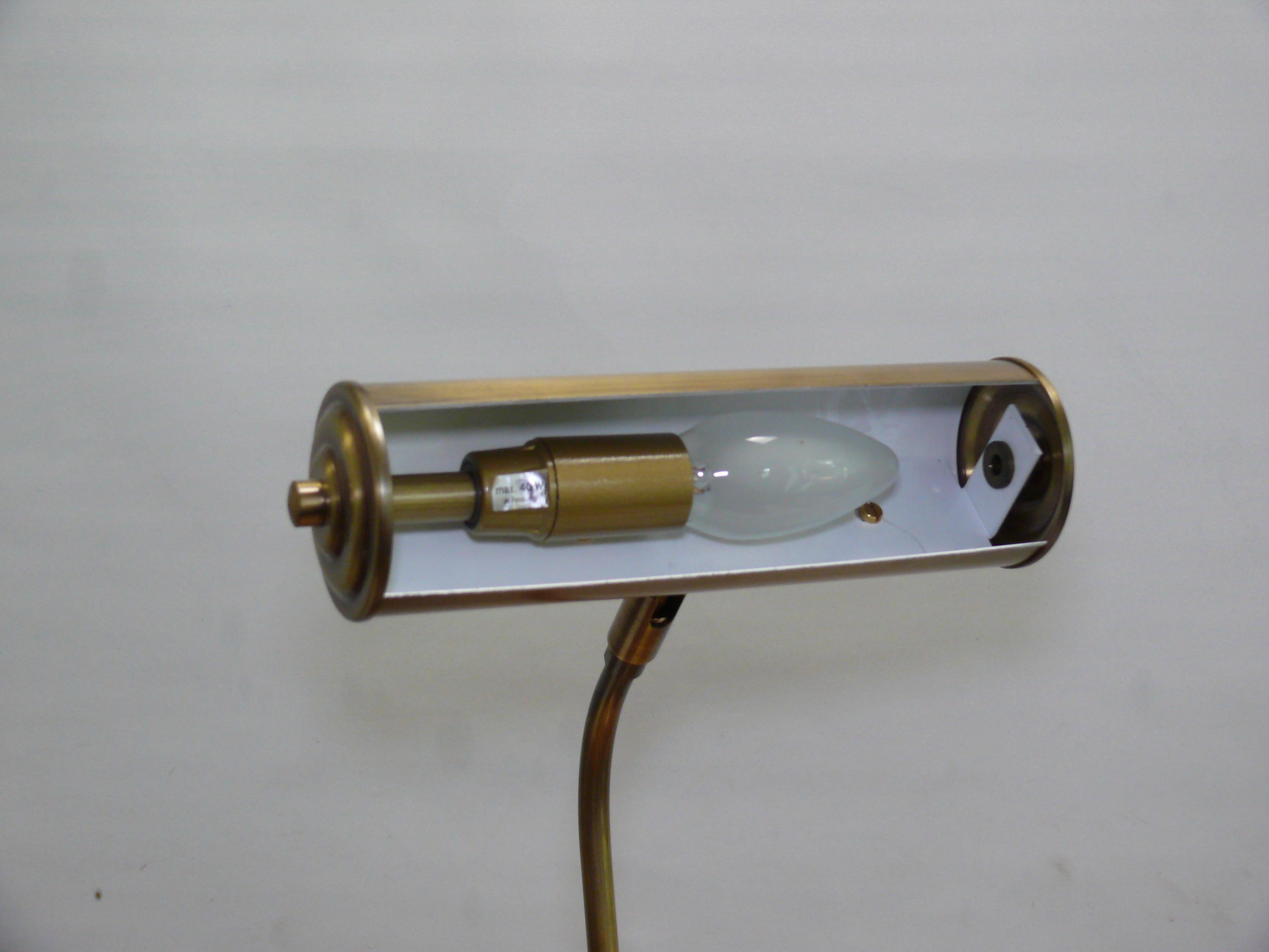 Art Deco Brass Piano Lamp, Soelken - Germany, 1970s 5