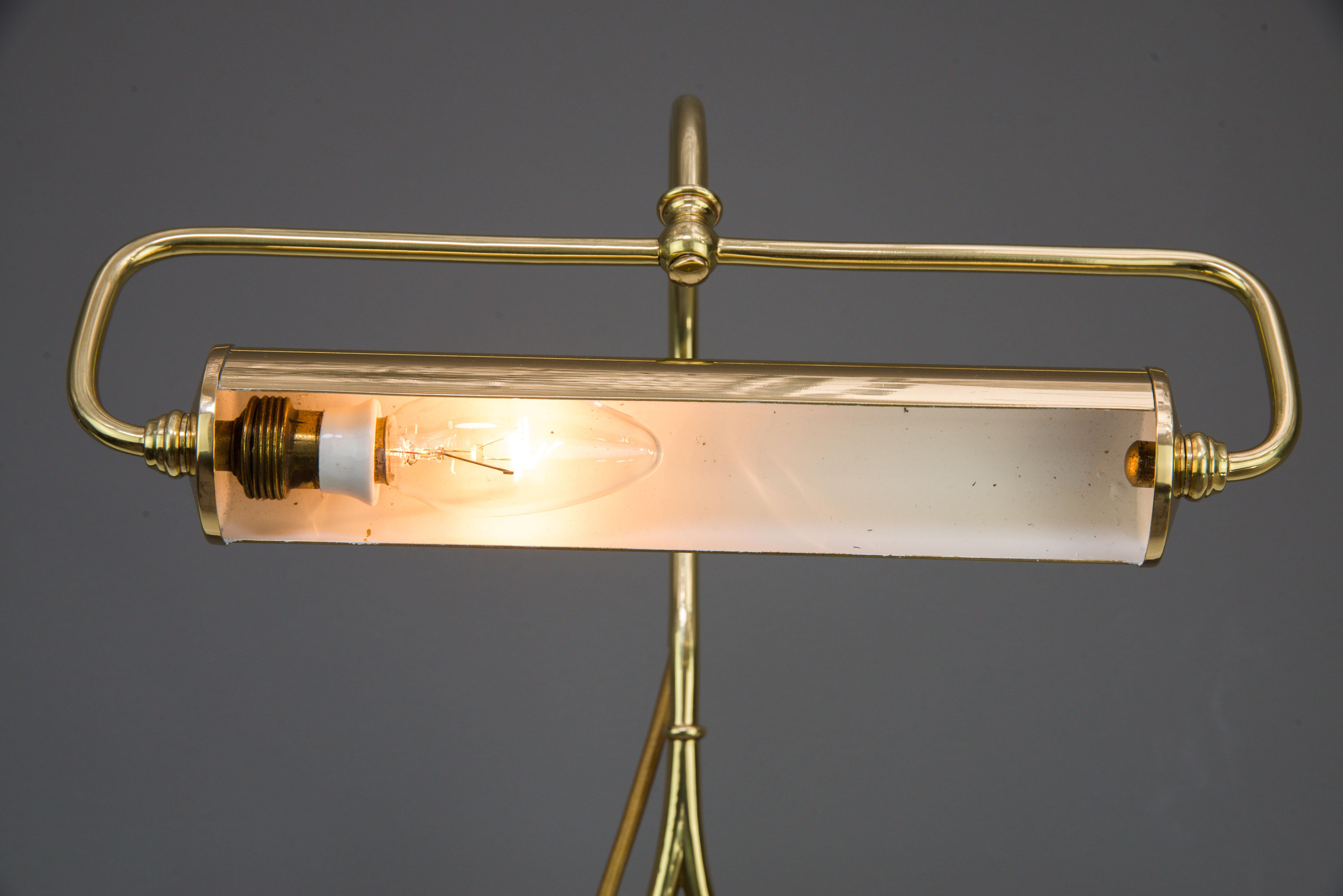 Art Deco Brass Piano Note Stand Lamp, circa 1920s 6