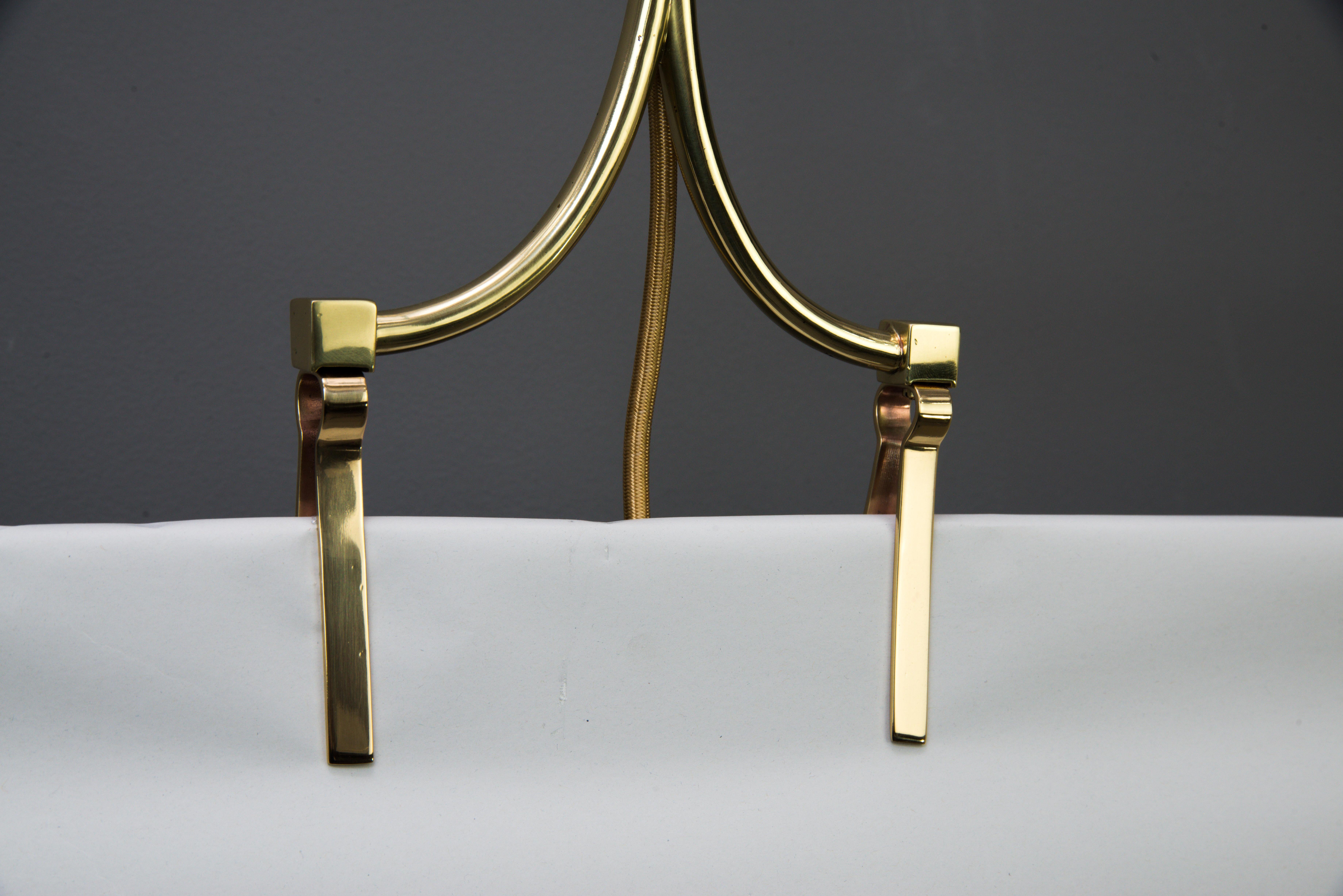 Polished Art Deco Brass Piano Note Stand Lamp, circa 1920s