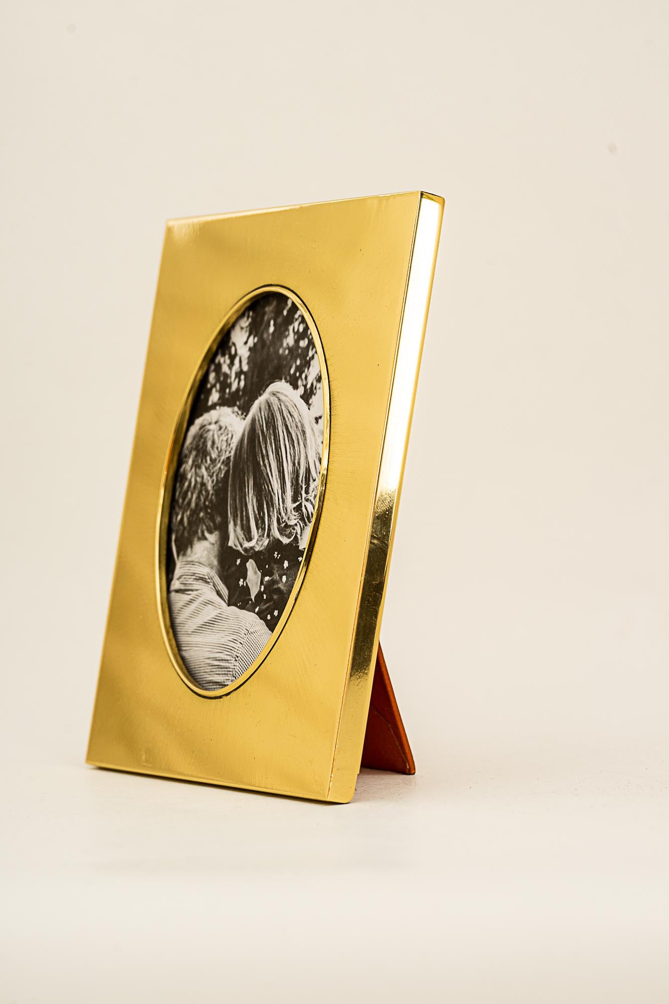 Art Deco Brass Picture Frame around 1920s In Good Condition For Sale In Wien, AT