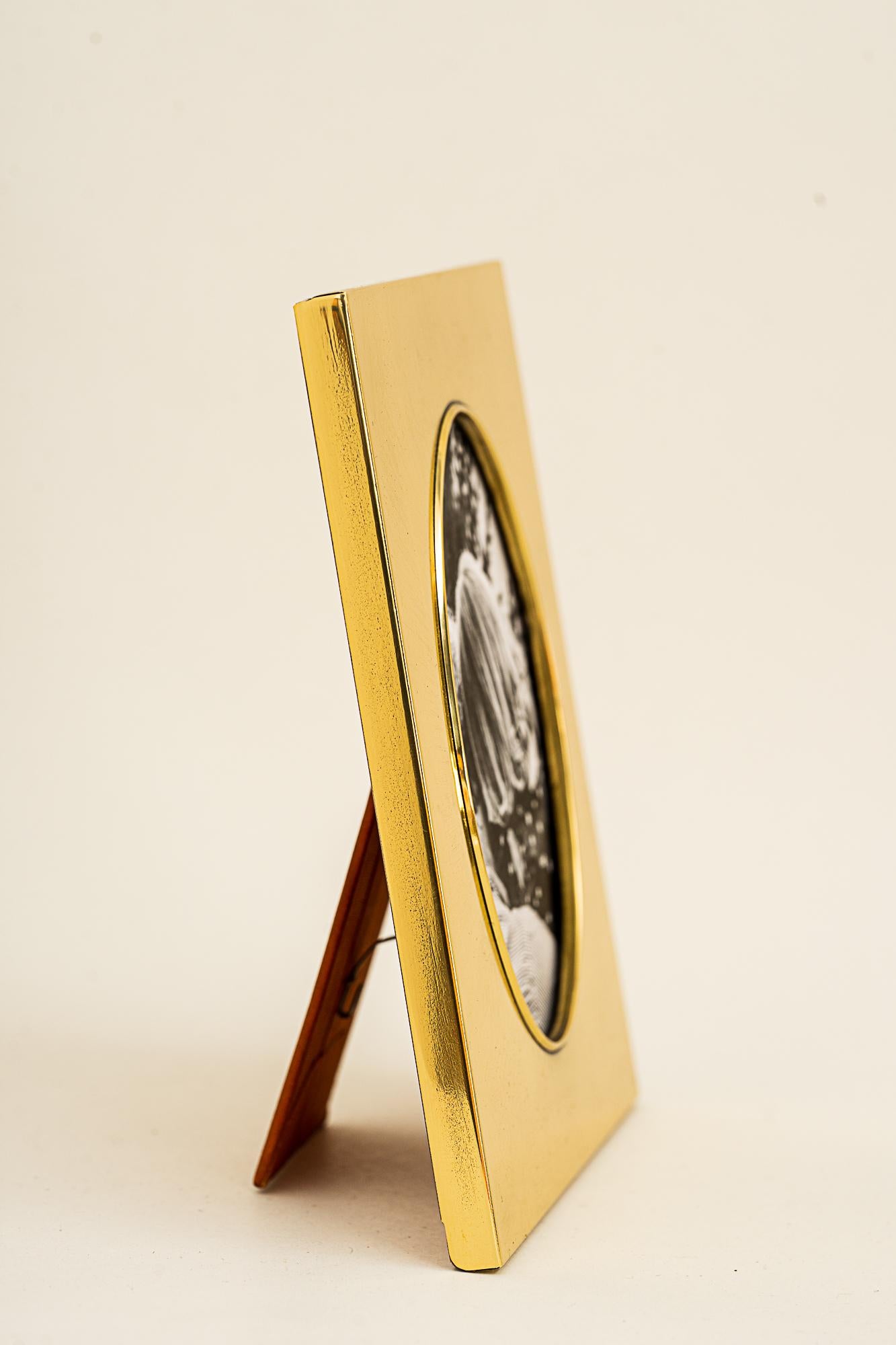 Art Deco Brass Picture Frame around 1920s For Sale 2