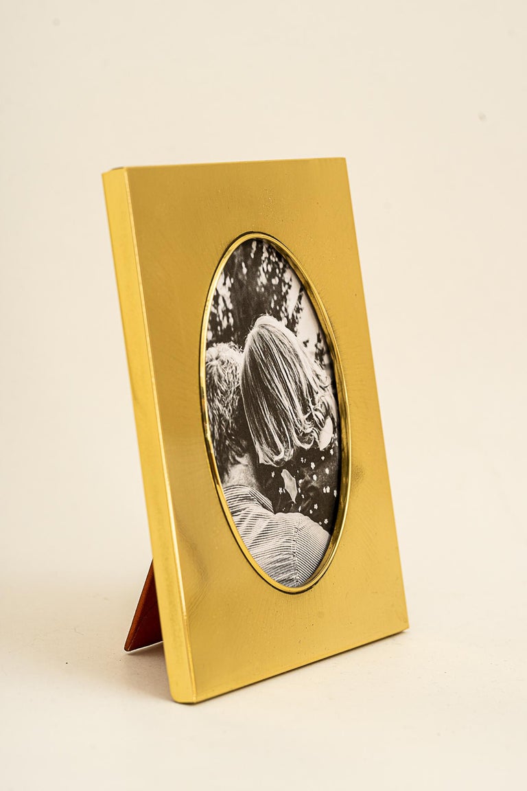 Art Deco Brass Picture Frame around 1920s For Sale at 1stDibs