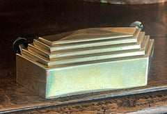 Art Deco Brass Pulls, Stamped Paris, c. 1930's- Set of 4