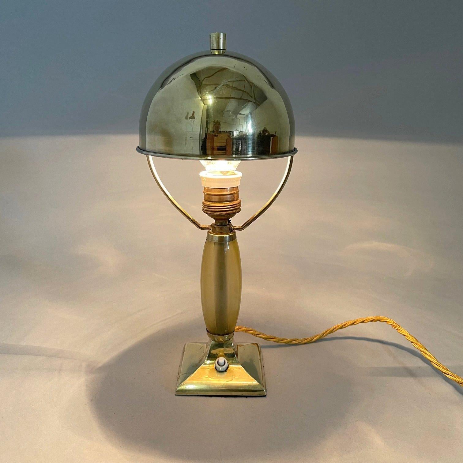 20th Century Art Deco Brass Table Lamp, 1930's  For Sale